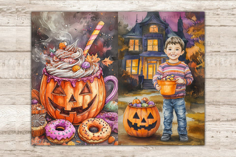 Trick Or Treat Junk Journal Kit | Halloween Ephemera SVG GlamArtZhanna 