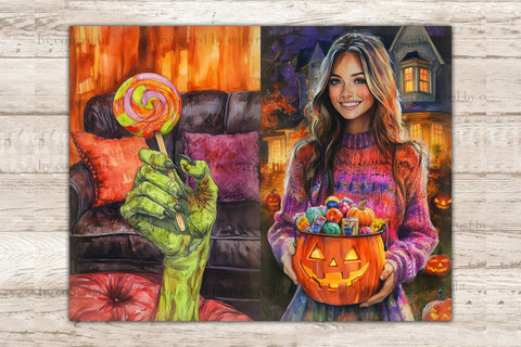 Trick Or Treat Junk Journal Kit | Halloween Ephemera SVG GlamArtZhanna 