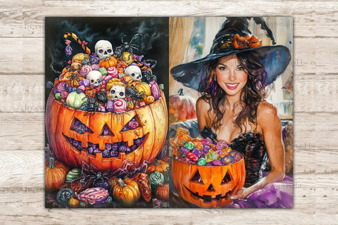 Trick Or Treat Junk Journal Kit | Halloween Ephemera SVG GlamArtZhanna 