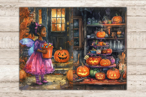 Trick Or Treat Junk Journal Paper | Spooky Collage Sheet SVG GlamArtZhanna 