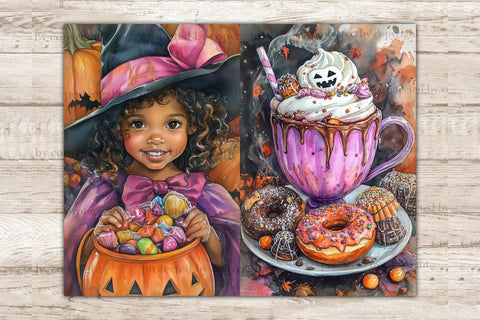 Trick Or Treat Junk Journal Paper | Spooky Collage Sheet SVG GlamArtZhanna 