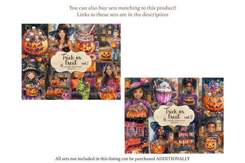 Trick Or Treat Junk Journal Paper | Spooky Collage Sheet SVG GlamArtZhanna 
