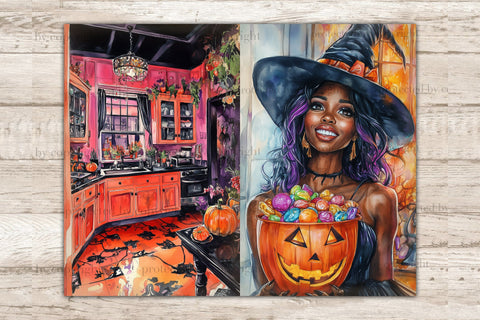 Trick Or Treat Junk Journal Paper | Spooky Collage Sheet SVG GlamArtZhanna 