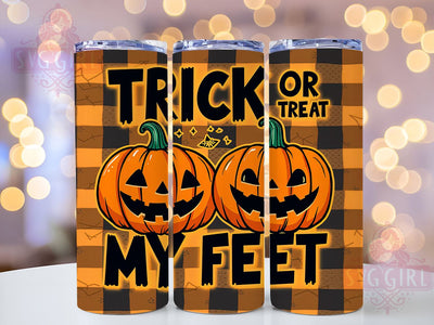 Trick Or Treat My Feet, Halloween Tumbler Wrap, 20 oz Halloween Tumbler, Spooky Sublimation, Cute Halloween Design, Halloween Decor, PNG File for Tumbler, Trick Or Treat Mug Sublimation SvggirlplusArt 