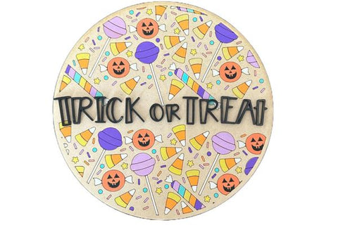 Trick or Treat Sign Laser SVG File SVG Crafting With Brenna 