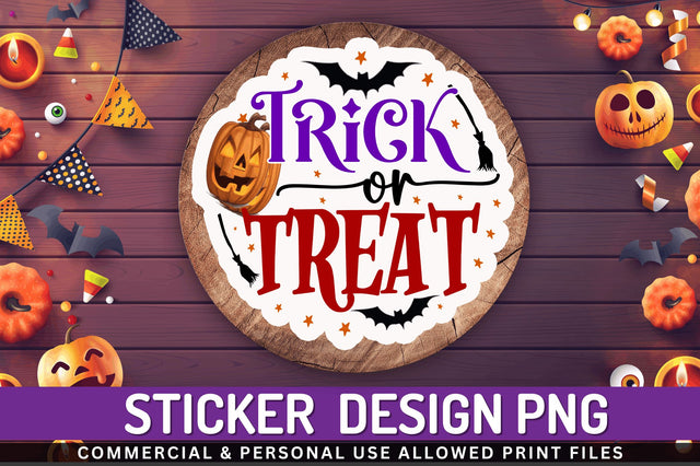 Trick or treat Stickers Design Sublimation Regulrcrative 