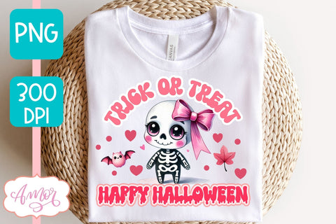 Trick or treat sublimation PNG | Pink Halloween PNG design Sublimation Amorclipart 