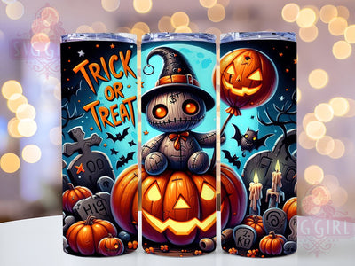 Trick Or Treat Tumbler, Halloween Tumbler Wrap, 20 oz Halloween Design, Spooky Sublimation, PNG File for Tumbler, Halloween Decor, Fun Halloween Mug, Trick Or Treat Decor Sublimation SvggirlplusArt 