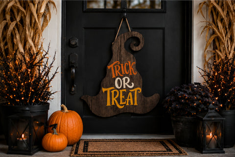 Trick or Treat Witch Hat SVG, Halloween Cut File SVG Pickled Thistle Creative 
