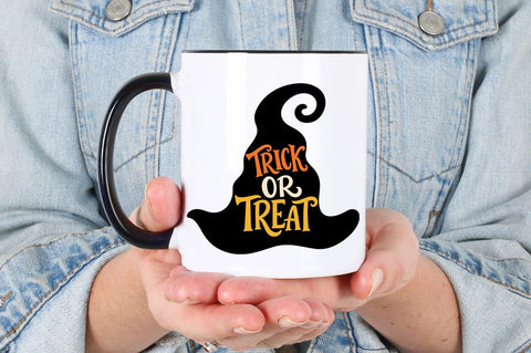 Trick or Treat Witch Hat SVG, Halloween Cut File SVG Pickled Thistle Creative 