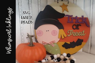 Trick or Treat Witch SVG Whimsical Inklings 