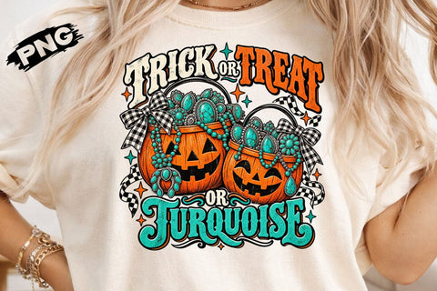 Trick Or Turquoise Western Halloween PNG SVG DesignDestine 