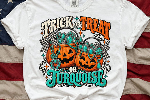 Trick Or Turquoise Western Halloween PNG SVG DesignDestine 