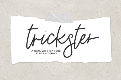 Trickster Script Font Beck McCormick 