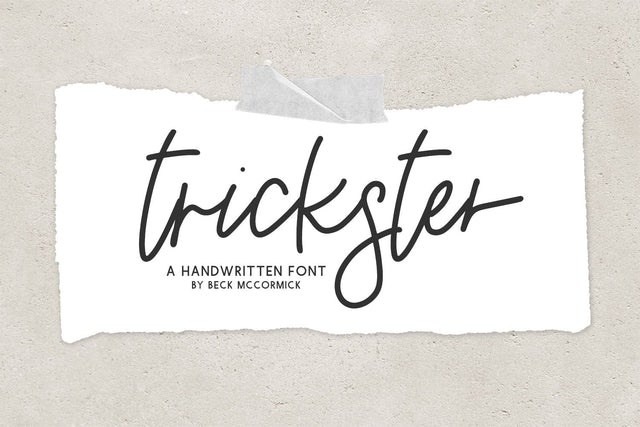 Trickster Script Font Beck McCormick 