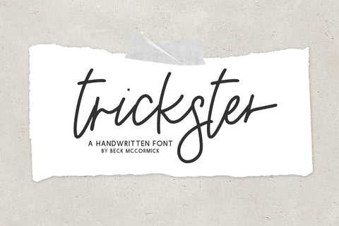 Trickster Script Font Beck McCormick 