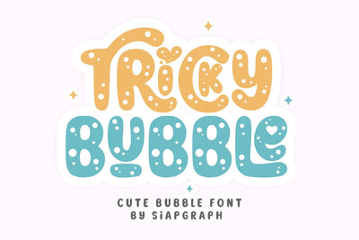 Tricky Bubble - Cute Bubble Font Font Masyafi Studio 