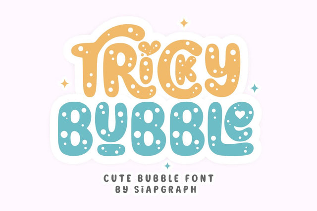 Tricky Bubble - Cute Bubble Font Font Masyafi Studio 