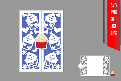 TriFold Birthday Papercut, Birthday Invitation Template, Gate-fold Birthday card SVG zafrans studio 