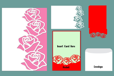 Trifold Pocket Invitation, Birthday Invitation, Wedding Invitation SVG zafrans studio 