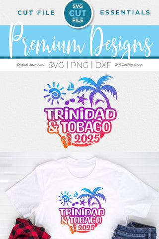 Trinidad and Tobago svg, Islands svg, Caribbean SVG, Vacation, 2025 svg SVG SVG Cut File 