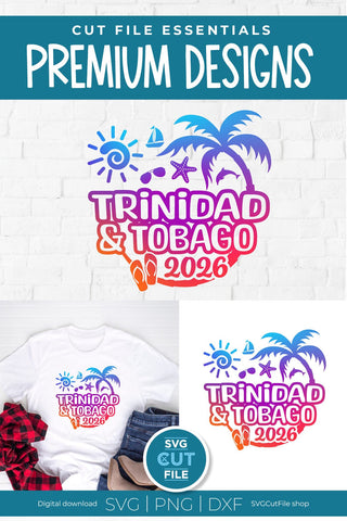 Trinidad and Tobago svg, Islands svg, Caribbean SVG, Vacation, 2026 SVG SVG Cut File 