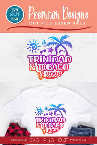Trinidad and Tobago svg, Islands svg, Caribbean SVG, Vacation, 2026 svg SVG SVG Cut File 