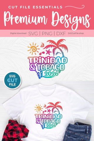 Trinidad and Tobago svg, Islands svg, Caribbean SVG, Vacation, 2026 svg SVG SVG Cut File 