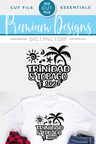 Trinidad and Tobago svg, Islands svg, Caribbean SVG, Vacation, 2026 svg SVG SVG Cut File 