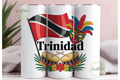 Trinidad Carnival 20oz Tumbler Wrap Sublimation PixelChick 