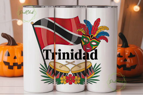 Trinidad Carnival 20oz Tumbler Wrap Sublimation PixelChick 