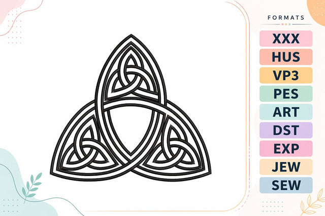 Trinity Knot Celtic Embroidery Design Embroidery/Applique DESIGNS sg embroidery 