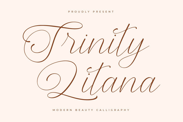 Trinity Litana - Modern Beauty Calligraphy Font Letterena Studios 