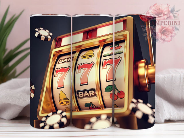 Triple 7 Jackpot Casino Tumbler, Jackpot Tumbler, Casino Tumbler, 20oz Tumbler Wrap, Sublimation Design, Lucky Tumbler, Custom Casino Tumbler Sublimation Li Zamperini 