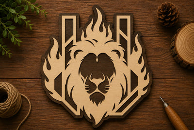 Triple Flame Lion Laser Cut Svg File Design SVG Regulrcrative 