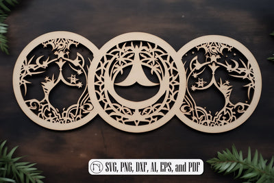 Triple Moon Enchantment laser cut SVG SVG MD JOYNAL ABDIN 