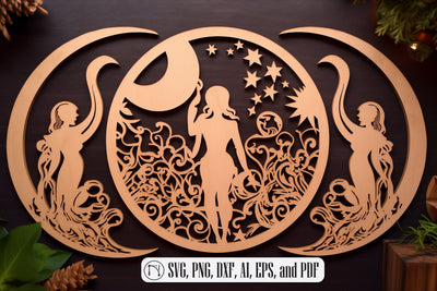 Triple Moon Enchantment laser cut SVG SVG MD JOYNAL ABDIN 