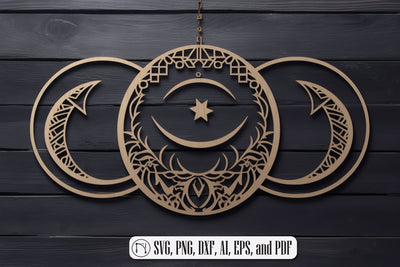 Triple Moon Enchantment laser cut SVG SVG MD JOYNAL ABDIN 
