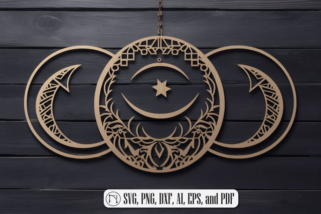 Triple Moon Enchantment laser cut SVG SVG MD JOYNAL ABDIN 