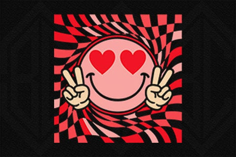 Trippy Love Smiley Valentine PNG SVG BillahCrafts 
