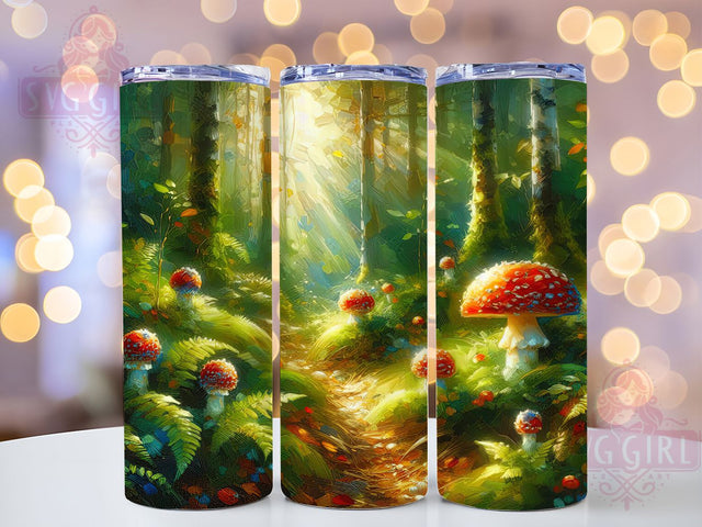 Trippy Mushroom Art 20oz Tumbler, Nature Cup Wrap, Trippy Mushroom Design, Sublimation Tumbler Wrap, 20Oz Tumbler Design, Artistic Mushroom Cup, Stylish Mushroom Wrap Sublimation SvggirlplusArt 