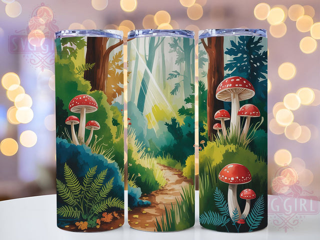 Trippy Mushroom Art 20oz Tumbler, Nature Cup Wrap, Trippy Mushroom Design, Sublimation Tumbler Wrap, 20Oz Tumbler Design, Artistic Mushroom Cup, Stylish Mushroom Wrap Sublimation SvggirlplusArt 