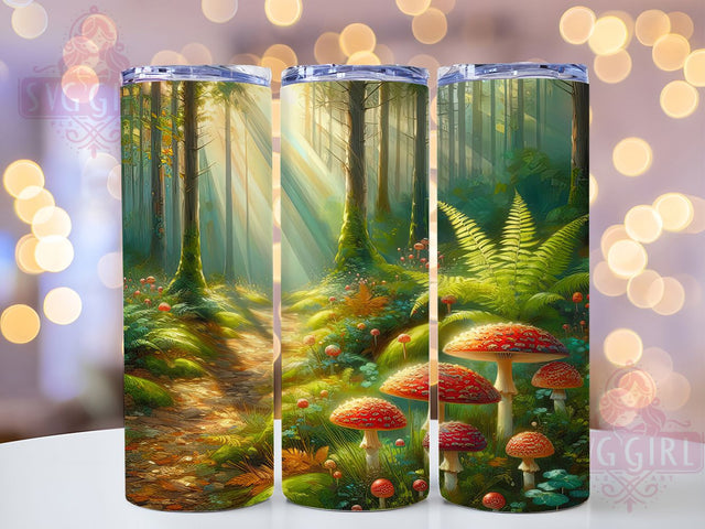 Trippy Mushroom Art 20oz Tumbler, Nature Cup Wrap, Trippy Mushroom Design, Sublimation Tumbler Wrap, 20Oz Tumbler Design, Artistic Mushroom Cup, Stylish Mushroom Wrap Sublimation SvggirlplusArt 