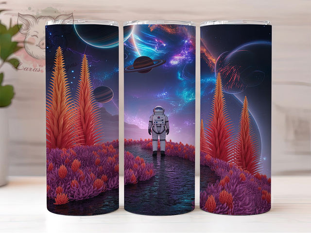 Trippy Psychedelic Space Astronaut Tumbler, Trippy Space Wrap, 20oz Tumbler Sublimation, Cosmic Color Design, Neon Galaxy Tumbler, Astronaut Vibes Wrap, Mind-Bending Space Sublimation Sublimation Lara' s Designs 