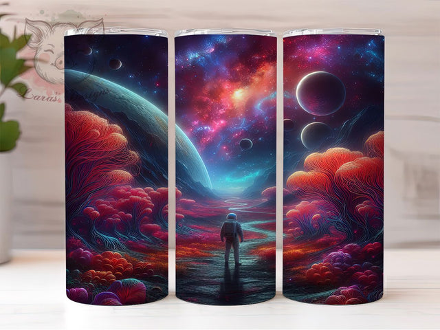 Trippy Psychedelic Space Astronaut Tumbler, Trippy Space Wrap, 20oz Tumbler Sublimation, Cosmic Color Design, Neon Galaxy Tumbler, Astronaut Vibes Wrap, Mind-Bending Space Sublimation Sublimation Lara' s Designs 