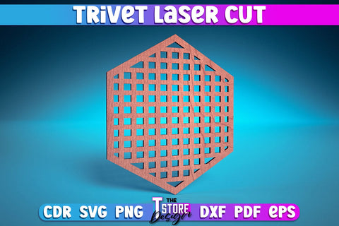 Trivet Laser Cut | Trivet Laser Cut Design | CNC Files SVG The T Store Design 
