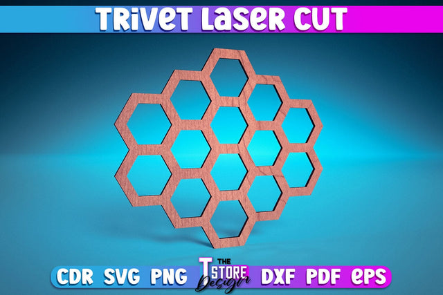 Trivet Laser Cut | Trivet Laser Cut Design | CNC Files SVG The T Store Design 