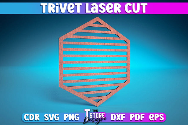 Trivet Laser Cut | Trivet Laser Cut Design | CNC Files SVG The T Store Design 
