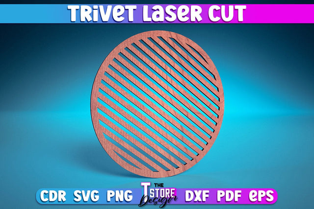 Trivet Laser Cut | Trivet Laser Cut Design | CNC Files SVG The T Store Design 