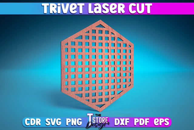 Trivet Laser Cut | Trivet Laser Cut Design | CNC Files SVG The T Store Design 